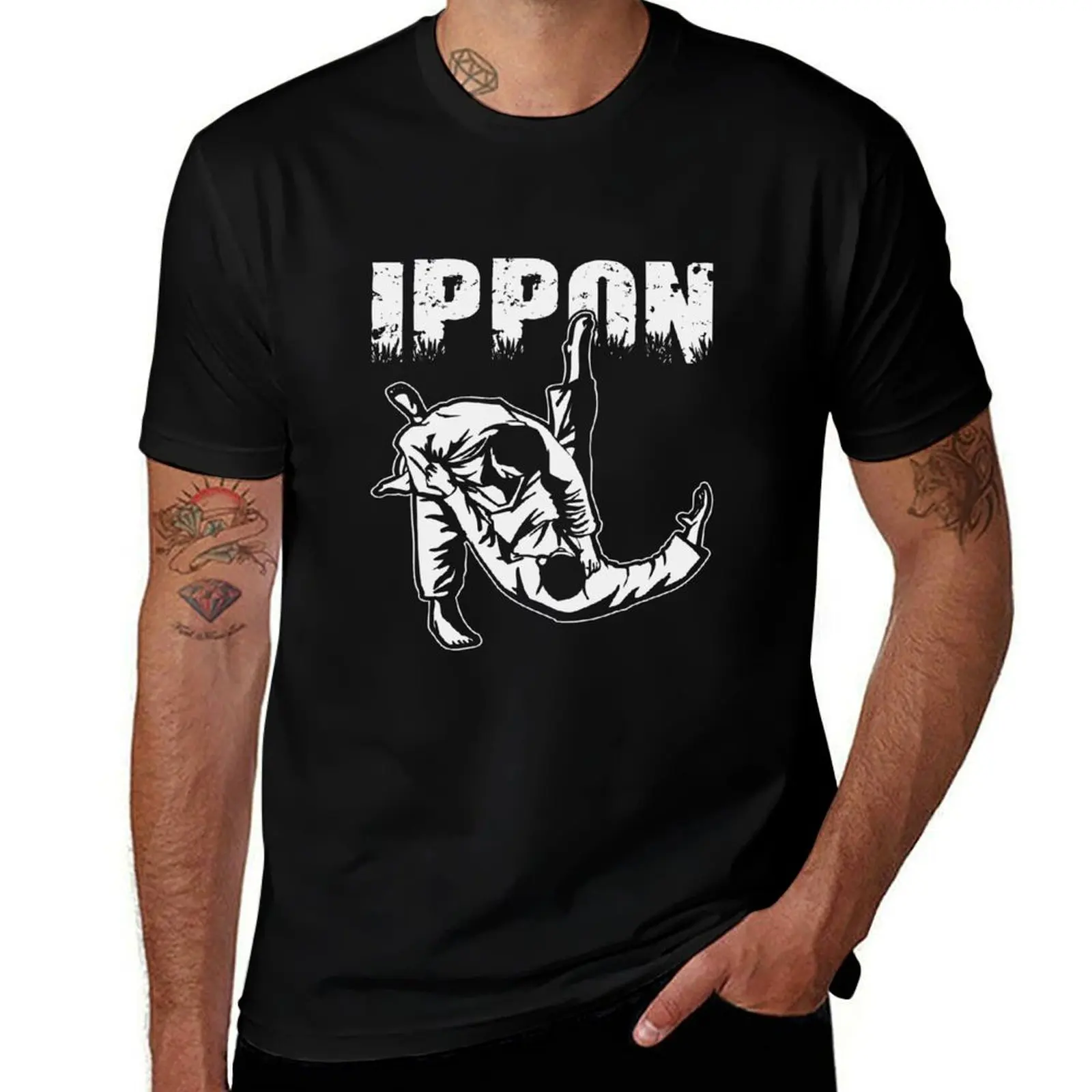 

Ippon as a gift for every judoka T-Shirt black cotton t-shirt plain for man package funny t shirts man T-Shirt