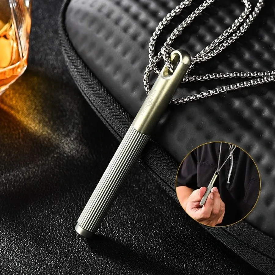 Titanium Alloy Pocket Neutral Gel Pen Mini Metal Bead Ballpoint Pen New Business Signature Cute Stationery Black Writing 0.5mm