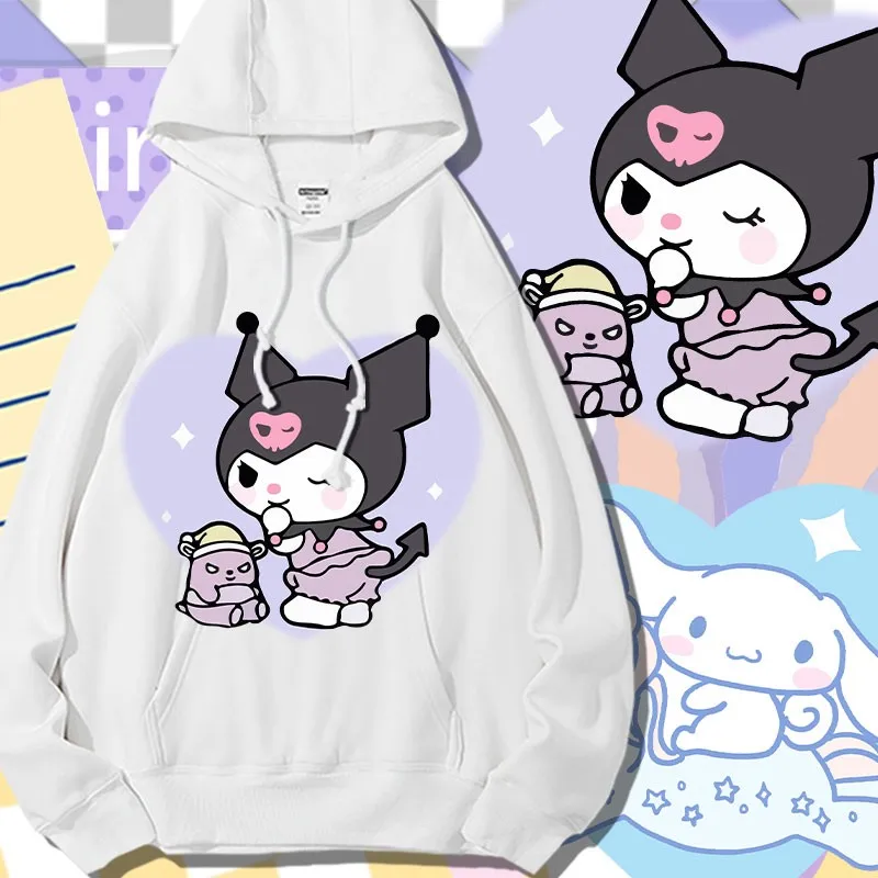 Sanrio Anime Hoodie Girl Hoodie Girl Kulomi Yugui Dog Hellokitty Co-branded Coat Tide