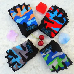 1 Pair Children Sports Gloves Anti-slip Bicycle Half Finger Fingerless Sports Gloves For Climbing Cycling Skating Outdoor Sports