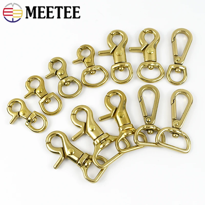 1/2/3/5Pcs Solid Brass Trigger Clips Swivel Lobster Clasp Snap Hook for Bag Strap Belt Webbing Pet Dog Rope Leashes Hang Hook