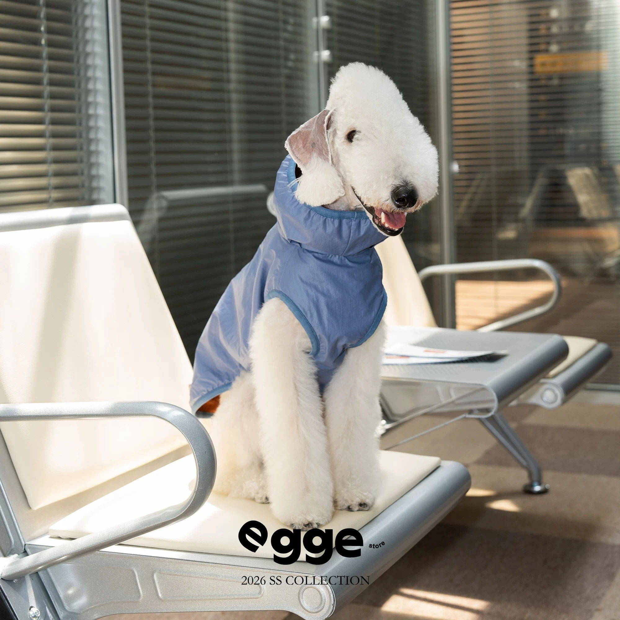 EGGE omkeerbare fleece vest voor Italiaanse windhond, whippet en schnauzer, warme, modieuze winterkleding voor huisdieren, geschikt voor bedlington terrier.