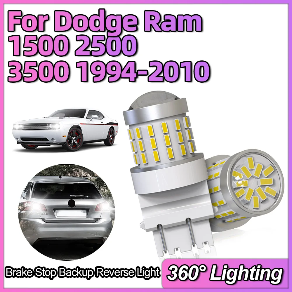 

Signal Lamp Led Bulbs T25 3157 P27 7W Brake Reverse Tail Stop Lights White For Dodge Ram 1500 2500 3500 1994-2007 2008 2009 2010