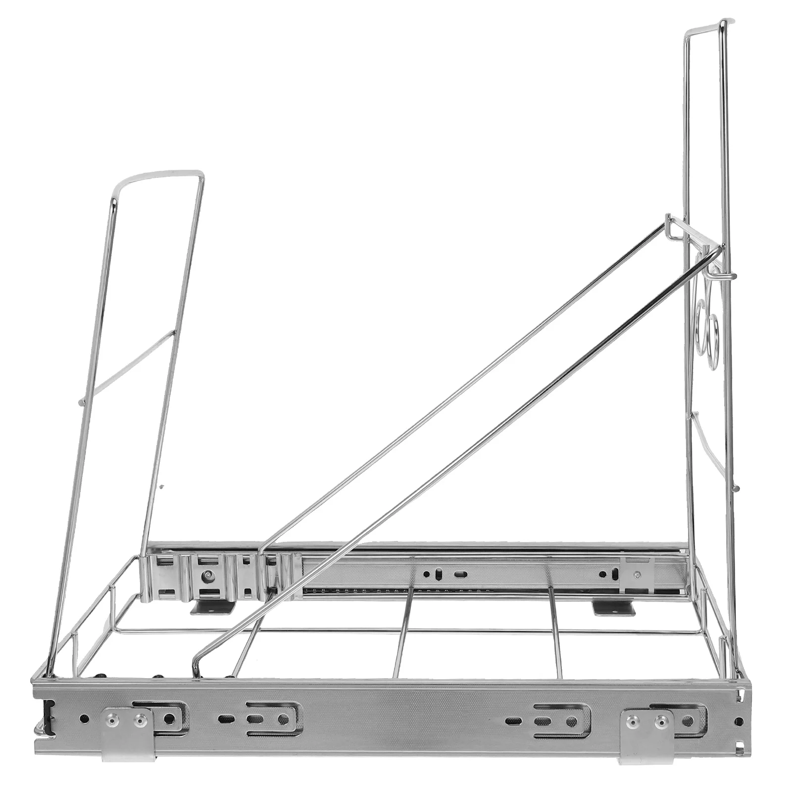 

Cabinet Pull Out Trash Can Set Adjustable Pull-out Bracket Kitchen Storage Stainless Steel Garbage Sink Office Drawer Outs