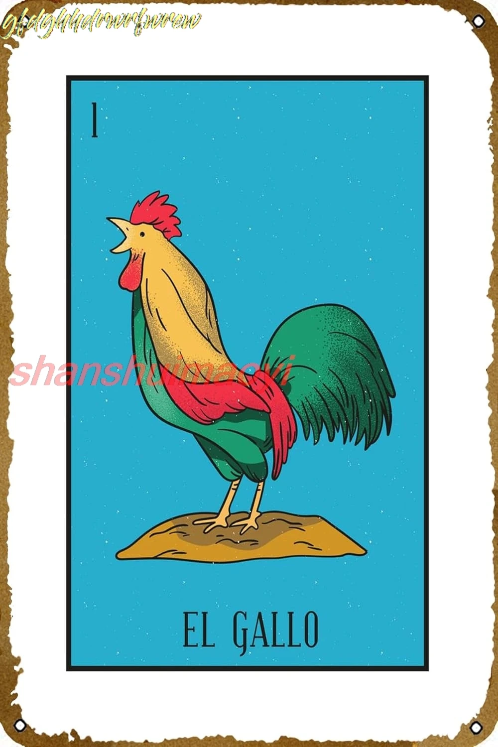 Mexican Bingo Wall Decor Poster Retro Metal Tin Sign Wall Home Wall Art Metal Tin Sign,cave,bar,Club,Home Wall Art Metal Ti sign