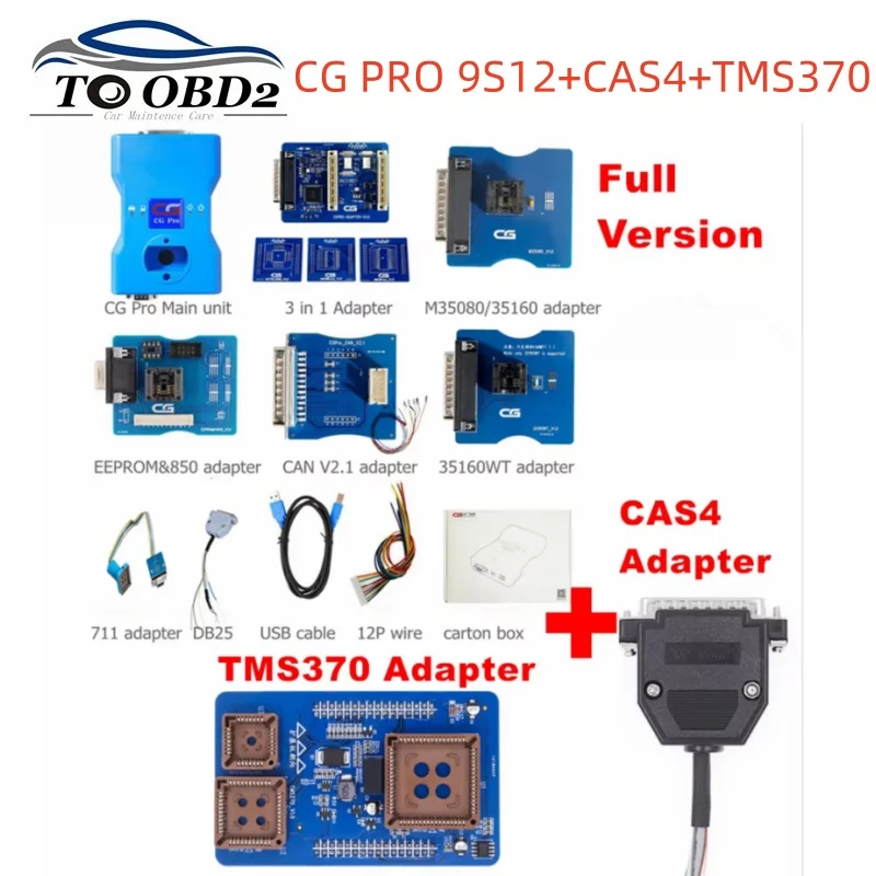 Original CG Pro 9S12 for Freescale key Programmer with AN V2.1/35160WT/3IN1 Adapters Full Version Next Generation of CG100