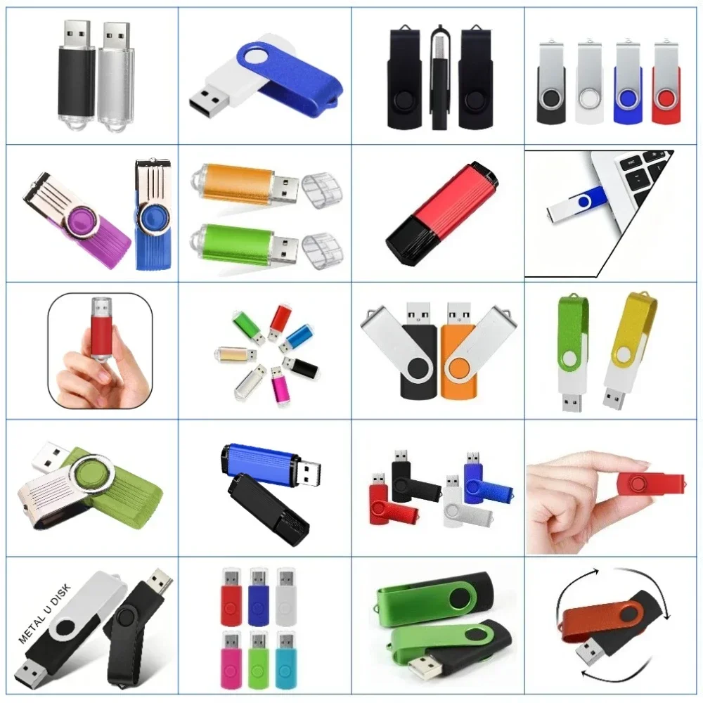 50pcs/lot Free Custom Logo Metal Pendrive 128mb 4gb 1gb Business Gift USB2.0 Flash Pen Drive 512mb Memory Stick  Real Capacity