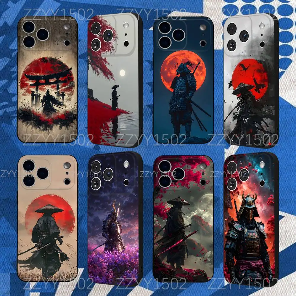 

Samurai Japan Ghost Art Phone Case For iPhone 17,16,15,14,13,12,Pro,Max,Plus,E,SE4,Air,Mini Black Funda Shell