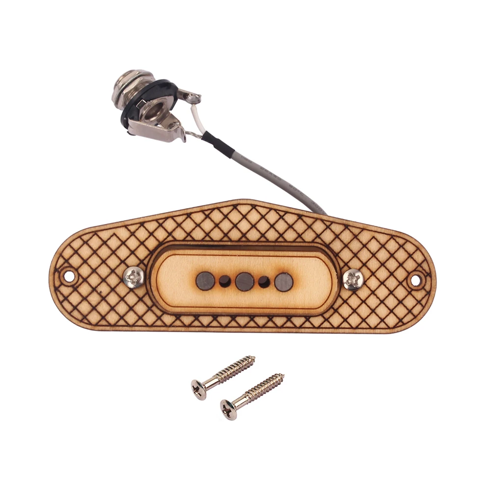 

Maple Wood Humbucker Pickups 10.45X3.6X1.8Cm Parts 3-String Bass Guitar Pickups For Cigar Box Guitar Classic Tone