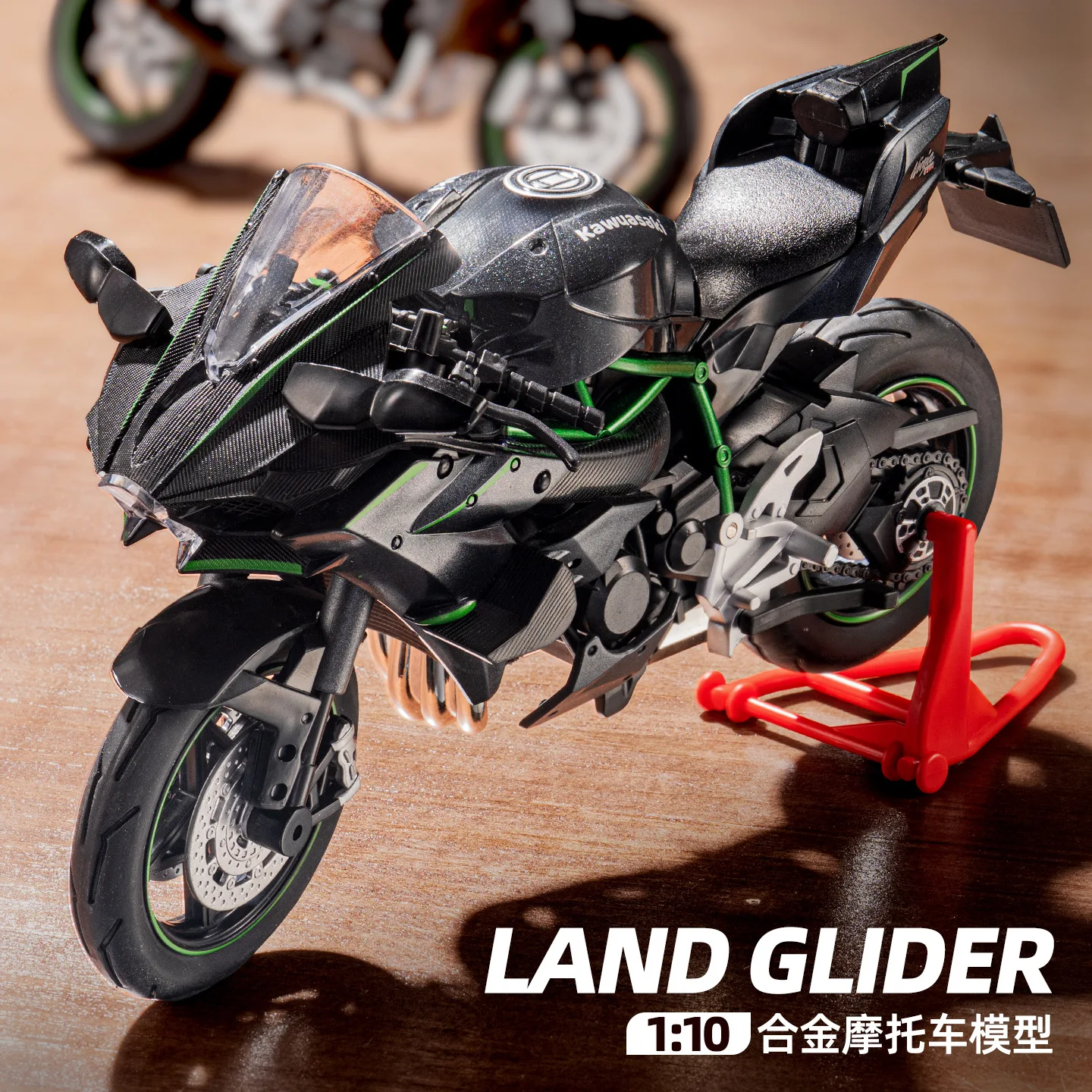 Tamanho grande escala 1:10 modelo fundido modelo de motocicleta crianças som e luz moto brinquedo ou coleção presente namorado