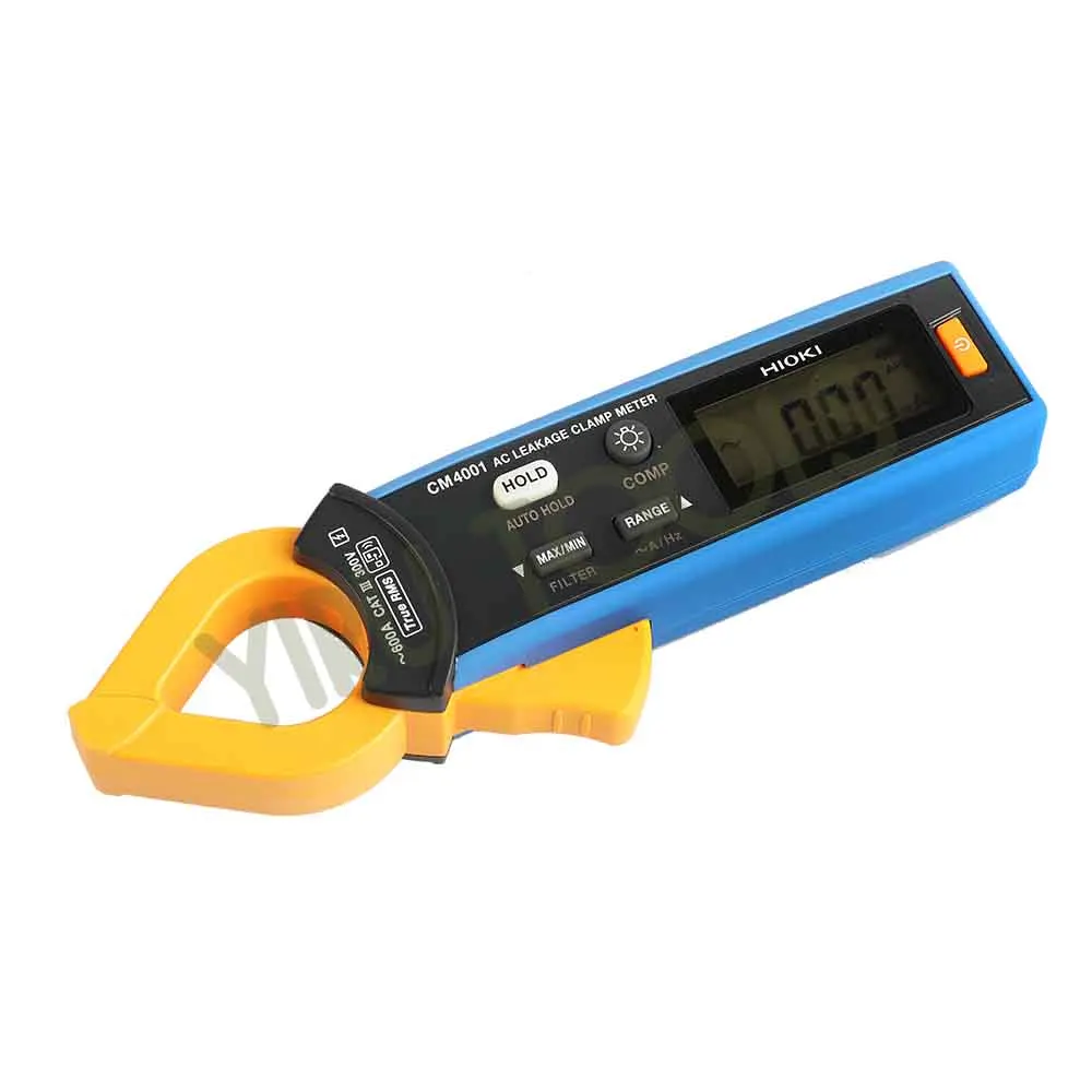 HIOKI CM4001 60.00 mA/ 600.0 mA/ 6.000 A/ 60.00 A/ 600.0 A High precision AC LEAKAGE CLAMP METER with Soft Carry Bag