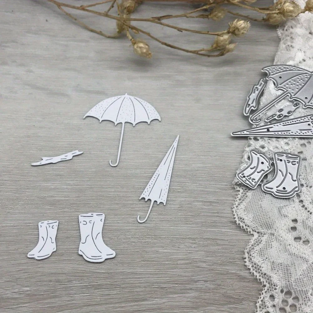 metal cutting dies cut die mold Umbrella rain shoes decoration Scrapbook paper craft blade punch stencils dies