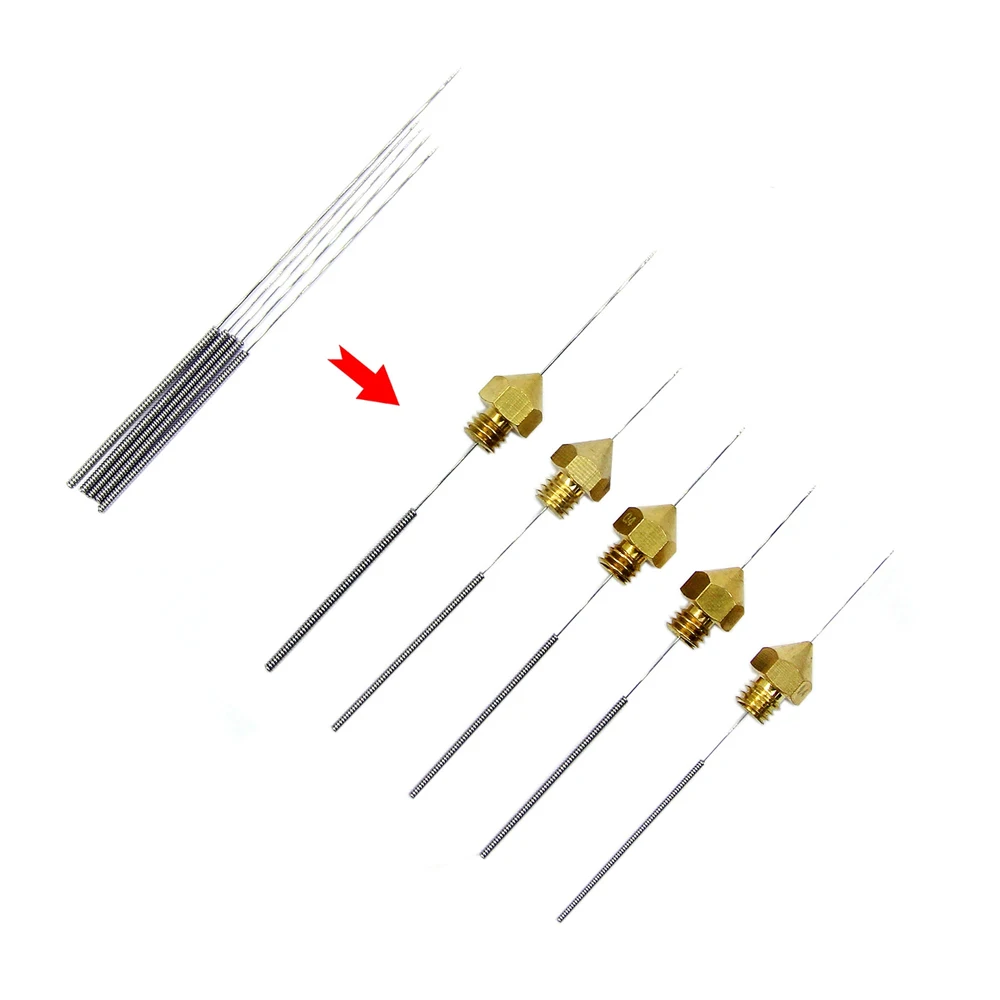 MK8 E3D 3D Printer Nozzle Cleaning Needle Stainless Steel Unclog Needle Brass Drill Bit Nozzle Cleaner Tools Accessories view 3