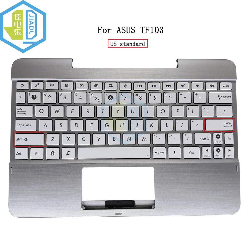 US English Keyboard Topcase Palmrest For Asus Transformer Pad TF103 TF103C AD03 TF303 Notebook Silver C Shell 90NK0102-R30120