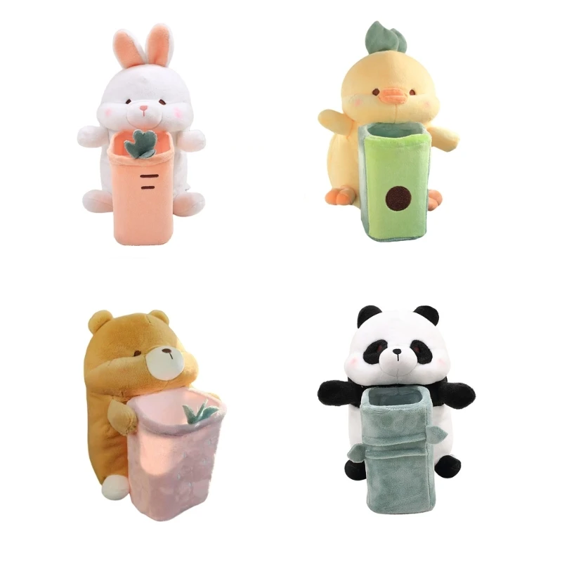 Multifunctional Tissue Case Wipe Dispensers Waste Box for Car Animal Shaped Tissue Holder Trash Can Tissue Box Dropship