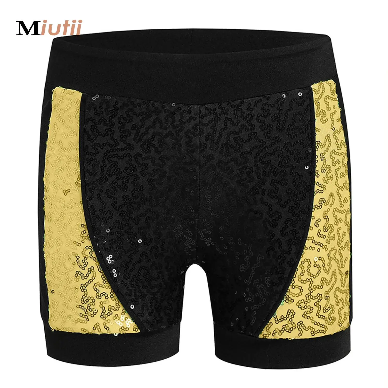 

Shiny Sequins Girls Shorts Bottoms Sports Jazz Dance Gymnastic Workout Summer Dancewear Kids Stage Performance Show Shorts