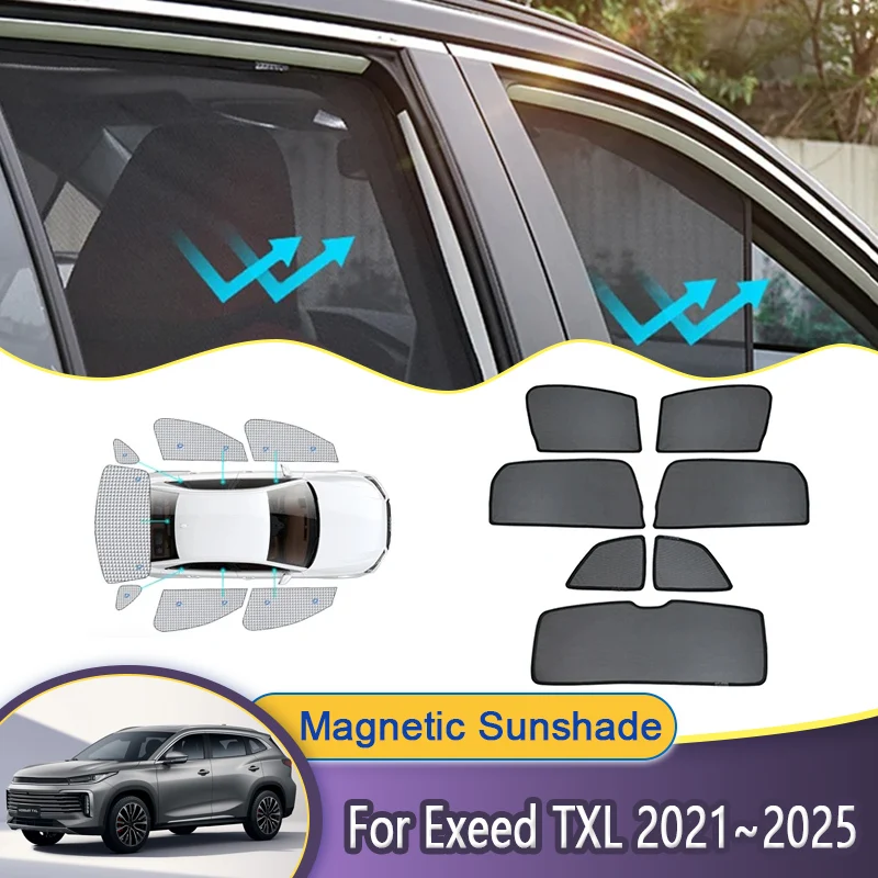 

Car Mesh Shade For Exeed TXL Lingyun Xtrim 2021~2025 2022 2023 2024 Window Sunshade Shading Visor Curtains Auto Part Accessories
