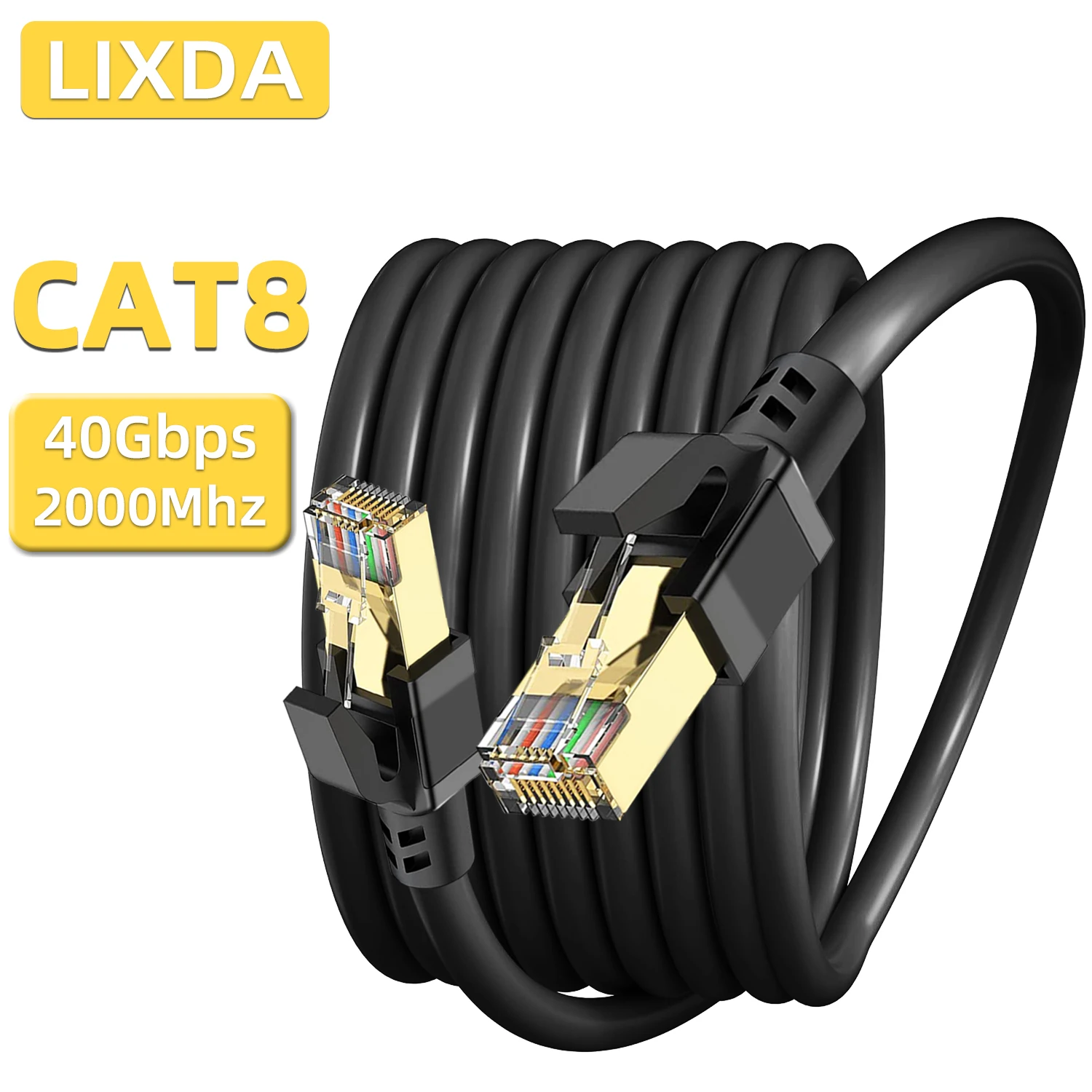 CAT8 Ethernet Cable Super Speed 40Gbps 2000MHz Lan Cord RJ45 Internet Network for Laptops PS5 Router Modem Patch cable Cat 8