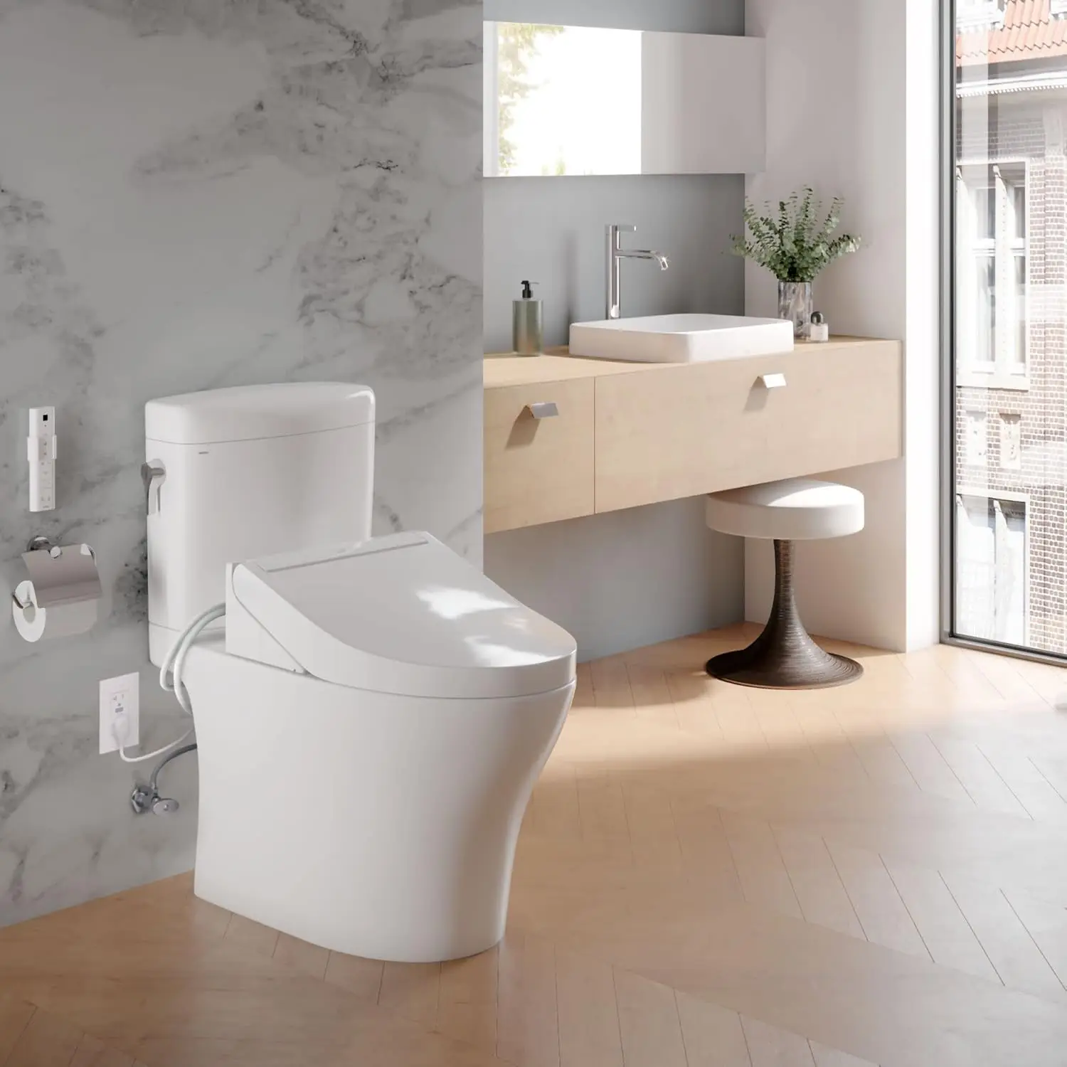 SW3083 # 01 WASHLET C5 مقعد مرحاض بيديت إلكتروني مستدير، C5 مستدير، قطن أبيض