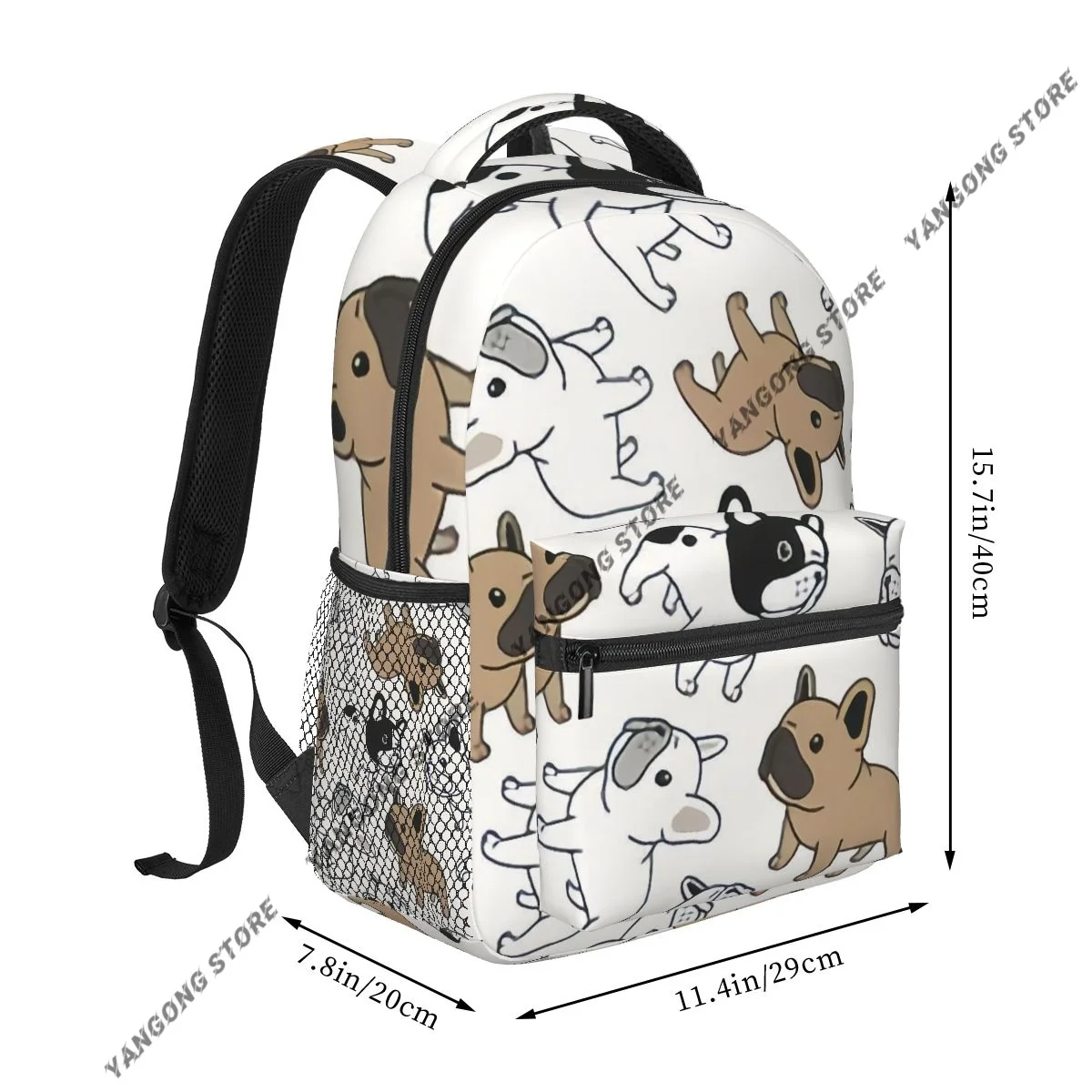2026 Unisex French Bulldog Female Travel Daypack Laptop Backpack Book Schoolbags Feminina School Casual Women Bag