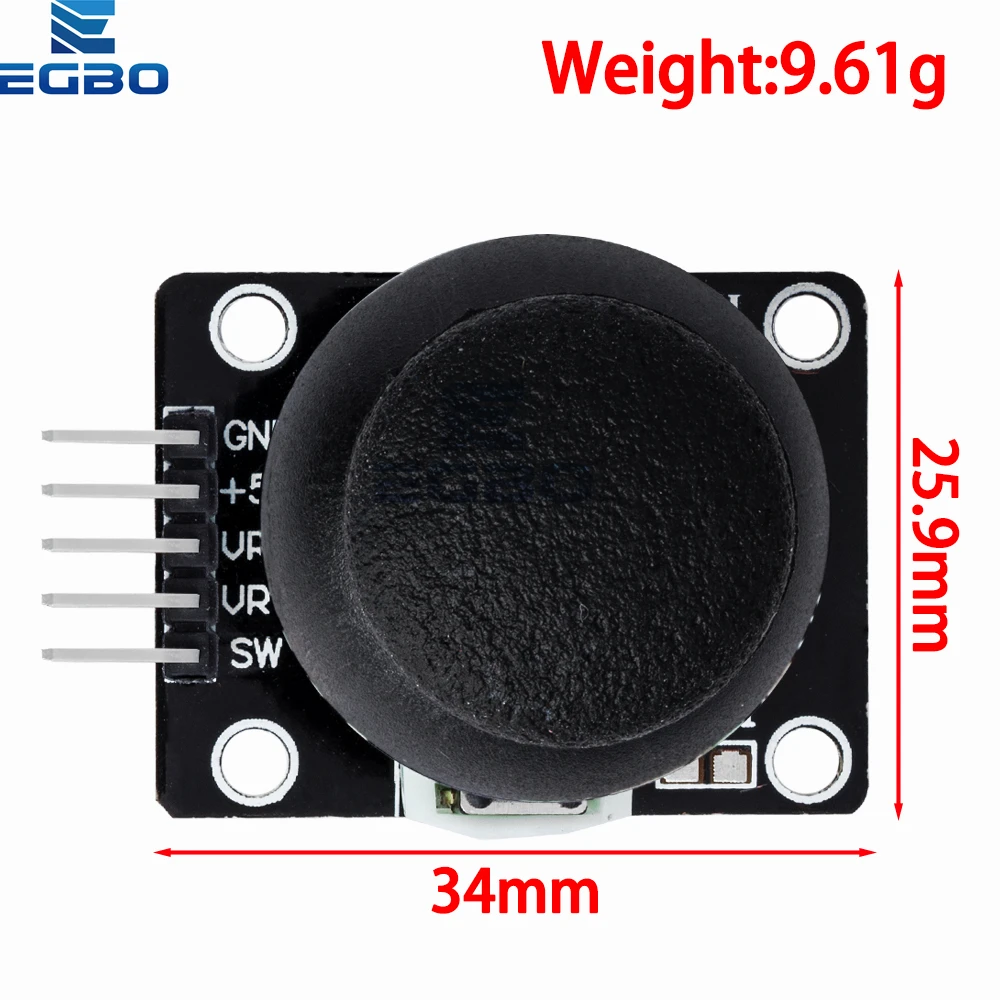 EGBO Dual-Axis Módulo Joystick, PS2 Joystick, alavanca de controle