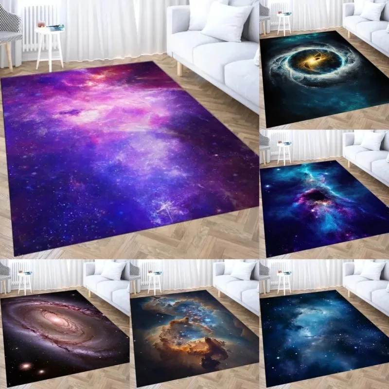 Cosmic Haven Galaxy  Carpets Nebula Themed Rugs Modern Living Room Floor Mats Space-Inspired Starry Sky Decor for Your Home