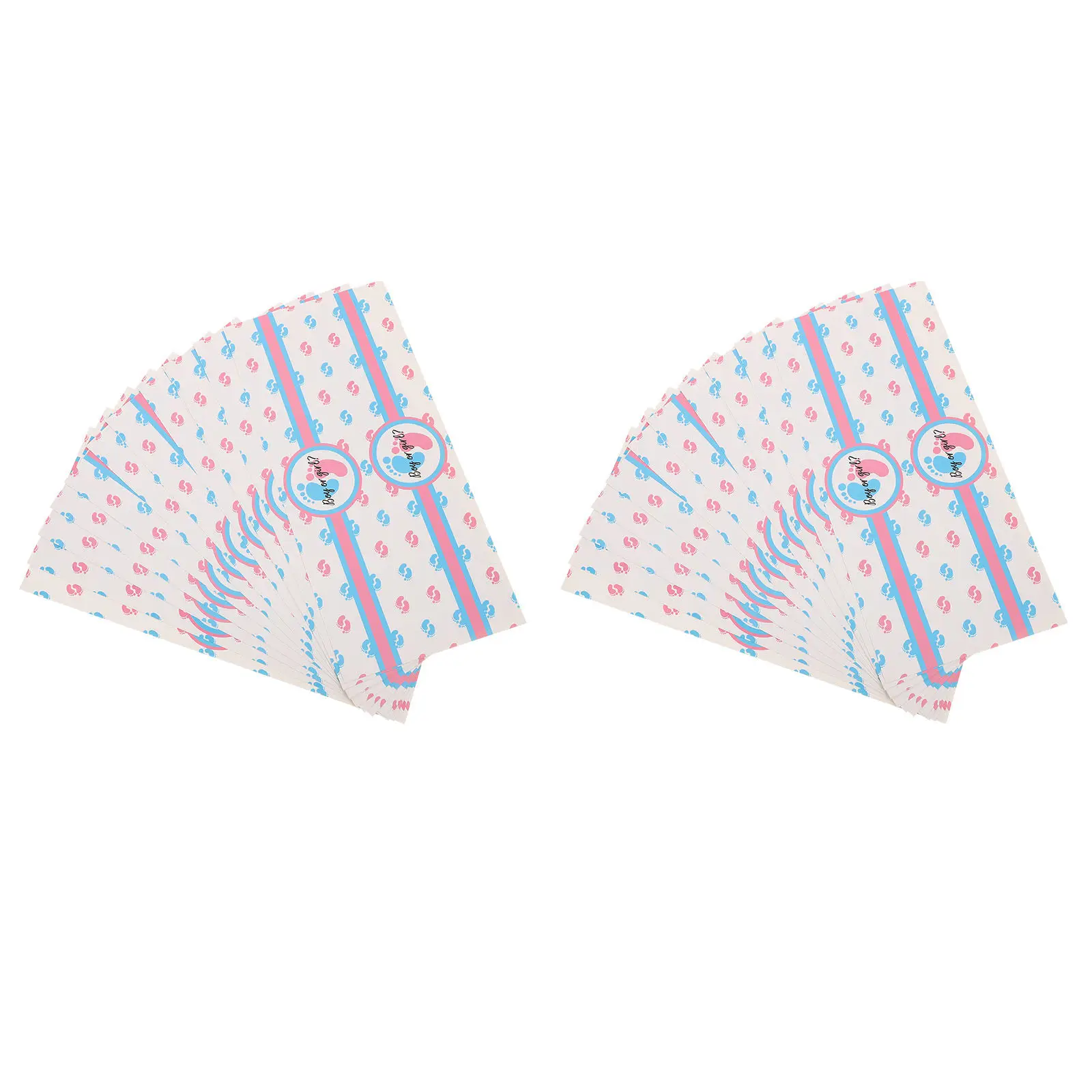 24 emballages à thème empreinte de pied pour accessoires de douche, étiquettes pour bouteilles d'eau, cadeaux de fête de révélation du sexe