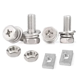 2 Set Universal Motorcycle Scooter ATV Dirt Bike Battery Terminal Nut and Bolt Screws M5x10mm M6x12mm 4Ah 5Ah 6AH 7Ah