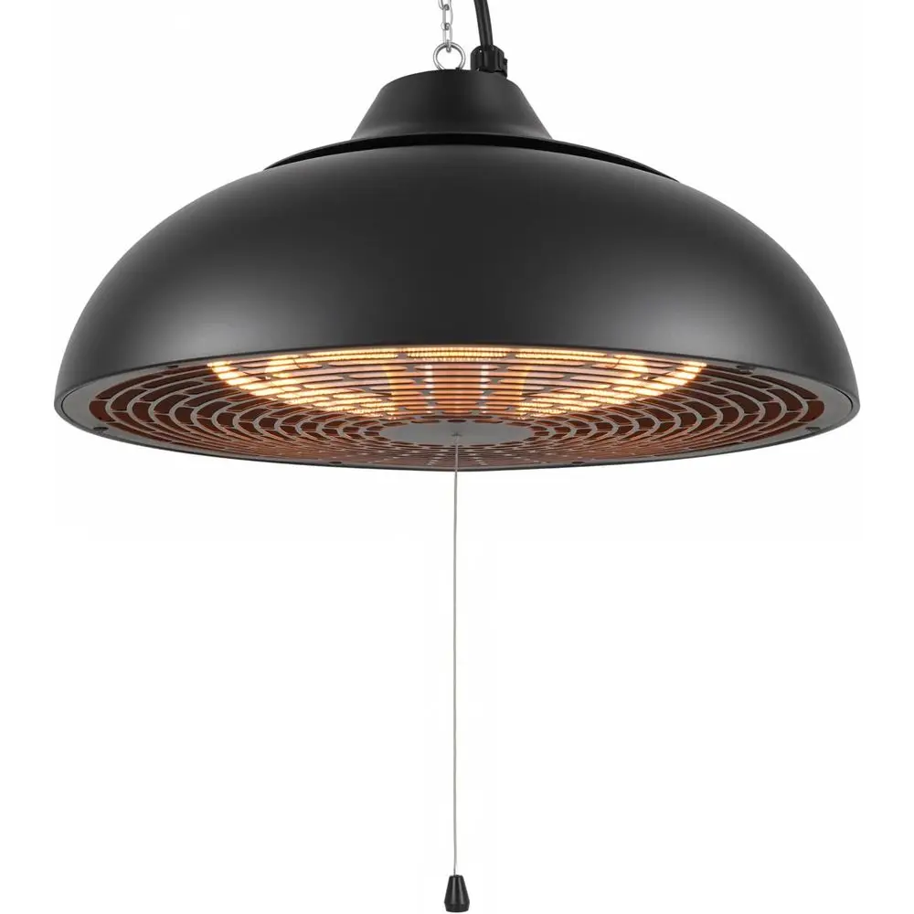 Calentador de patio colgante, calentador de patio colgante eléctrico de 1500 W, calentamiento rápido 3S, calentador montado en el techo para balcón, patio, garaje, Ov