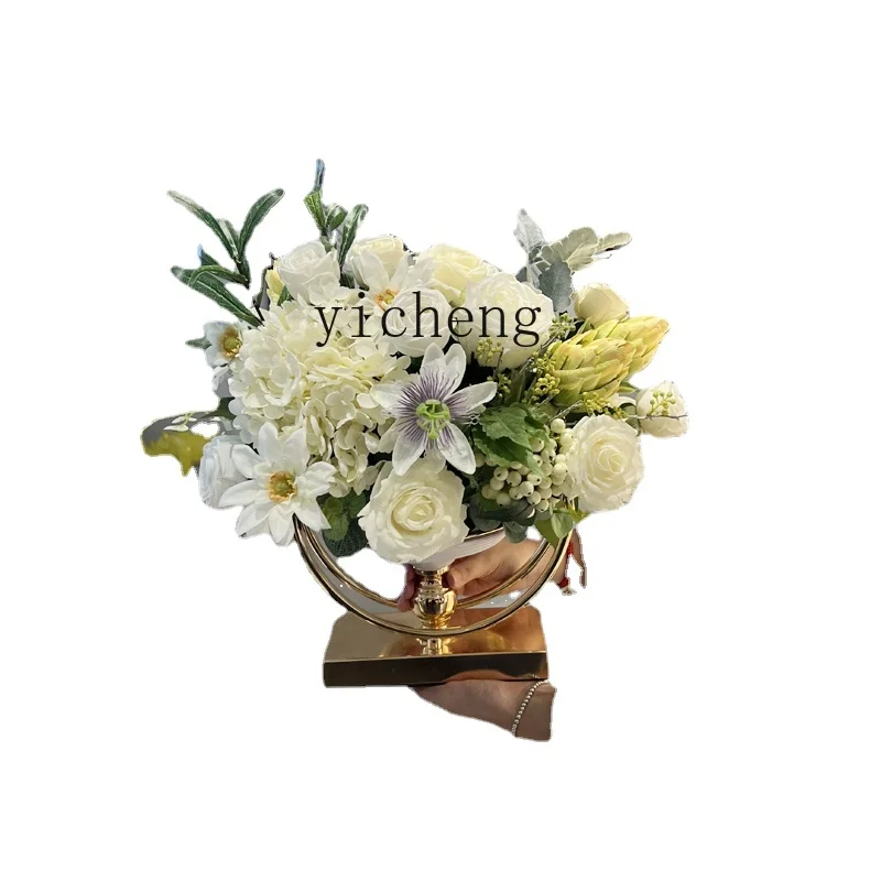 

ZK Bouquet Artificial Flower Feel High-Grade Decoration Living Room Floriculture Decorative Fake Flower Decoration