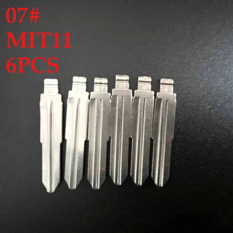 

6pcs MIT11R MIT11 Car Key Blank 07# KD Key Blade MIT-8D.P2 Key for KEYDIY Xhorse Fob for Mitsubishi Outlander for ASX Grandis
