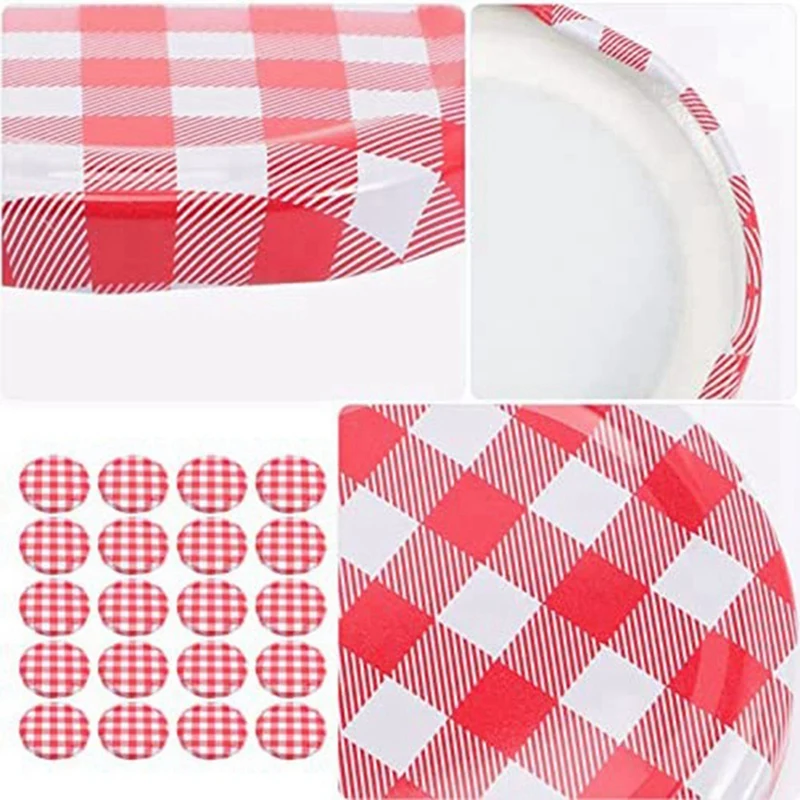 Металлическая крышка для бутылок Банки для варенья с широкими винтовыми крышками Металлическая крышка для бутылок для обычных банок 6,5 х 6,5 см Набор из 40 шт.