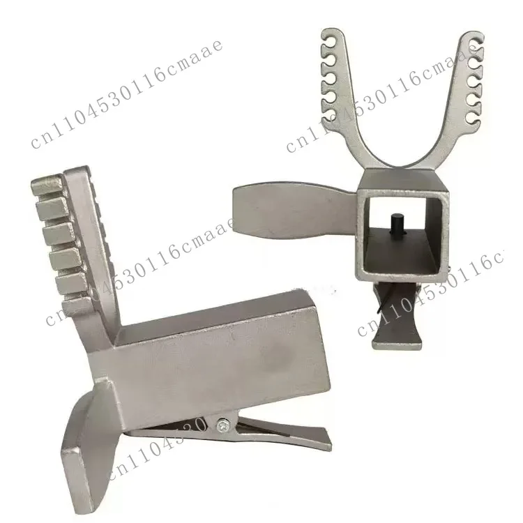 Handheld Portable Square Tube Fittings Stainless Steel Sliding Bow, Matches 10-Strand Rubber Straps for Outdoor Activities