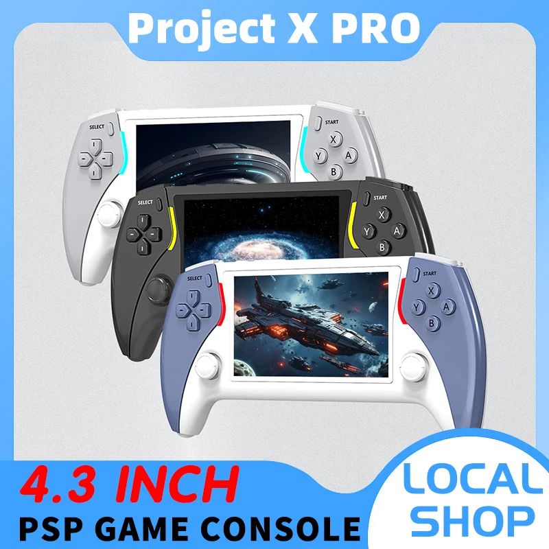 The New Project X PRO 4.7-inch HD IPS Screen Handheld Game Console Supports PSP Ps1 Arcade HD Output Dual Joysticks
