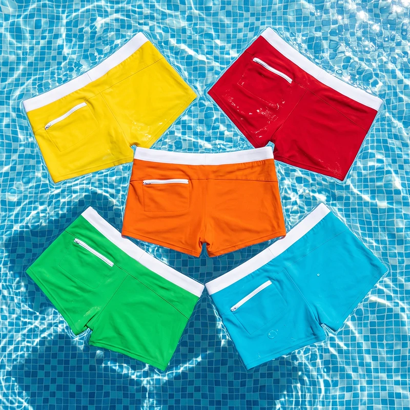 5 Piece Set Men's Summer Swim Trunks with Mesh Lining Zipper Pocket Quick Dry Swimming Shorts Bathing Suit Swimsuit Swimwear