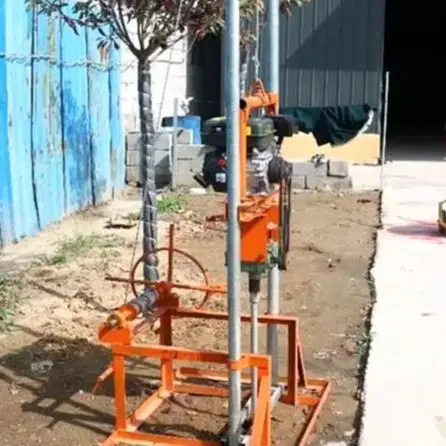 Customized  80m Portable Small Fold Drilling Rig  Mini Water Well Drilling Machine with Engine Pump