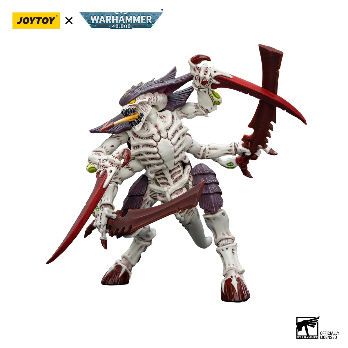 JOYTOY Warhammer mainan tokoh aksi 40k 1/18, prajurit Anime 14.3cm tyrids Hive Fleet Leviathan Tyranid dengan mainan Model bonesword