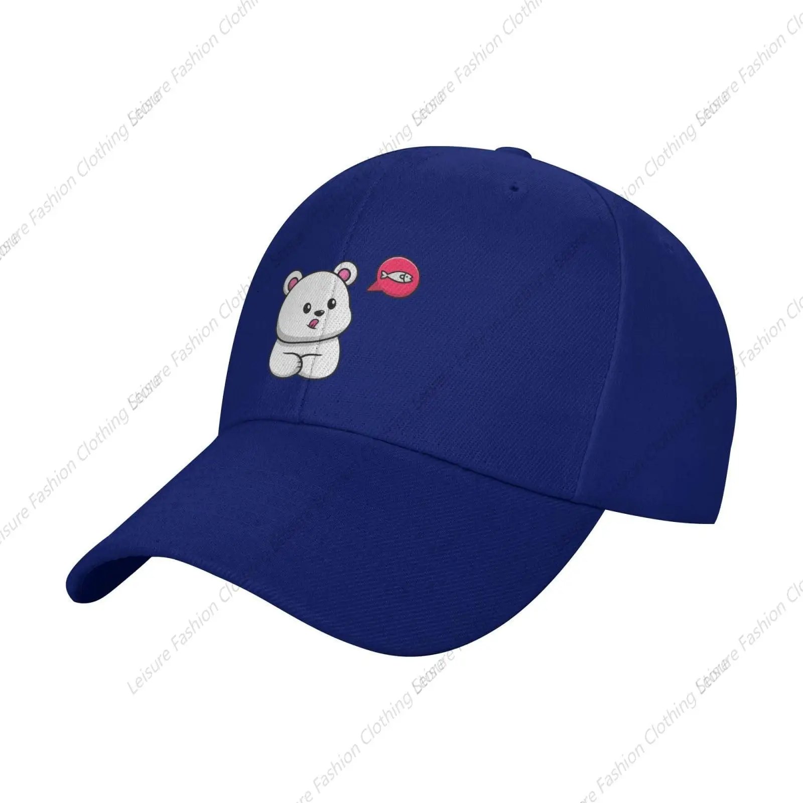 Cute Polar Bear Hungry Imaginary Fish Baseball Cap Women Men Hats Adjustable Trucker Sun Hat Dad Golf Caps