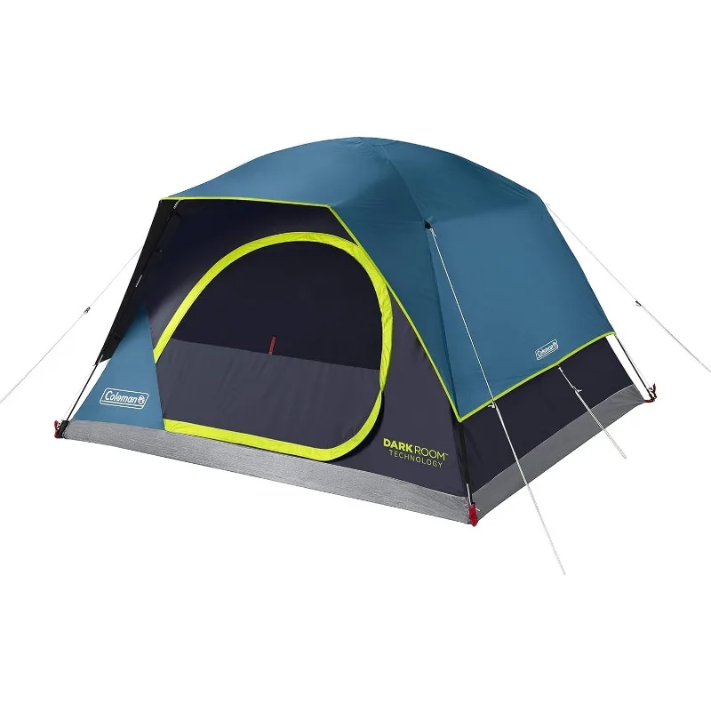 

Coleman Skydome Camping Tent with Dark Room Technology, 4 Person Family Tent Sets Up in 5 Minutes and Blocks 90% of Sunlight,