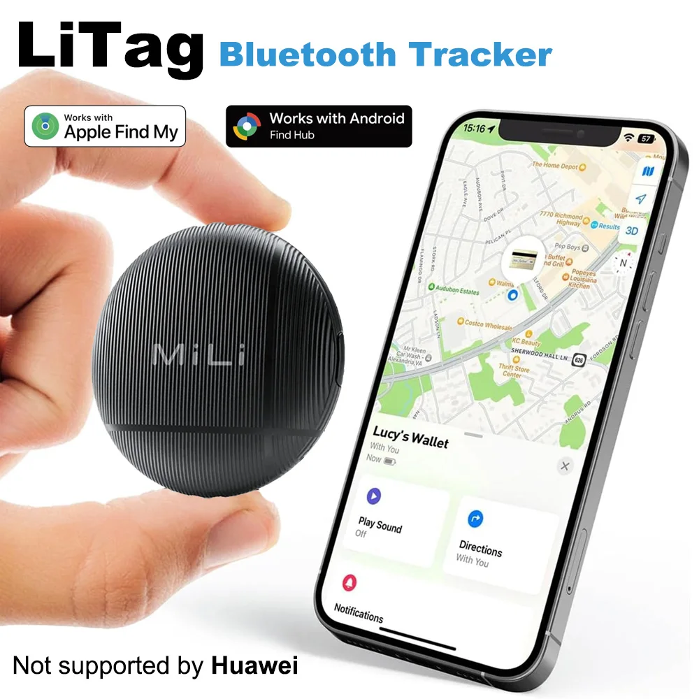 

MiLi LiTag Duo Smart Tracker Tags for IOS or Android (NOT Huawei) Bluetooth Tracking Tag/Key Finder/Item Finder/Luggage Tracker