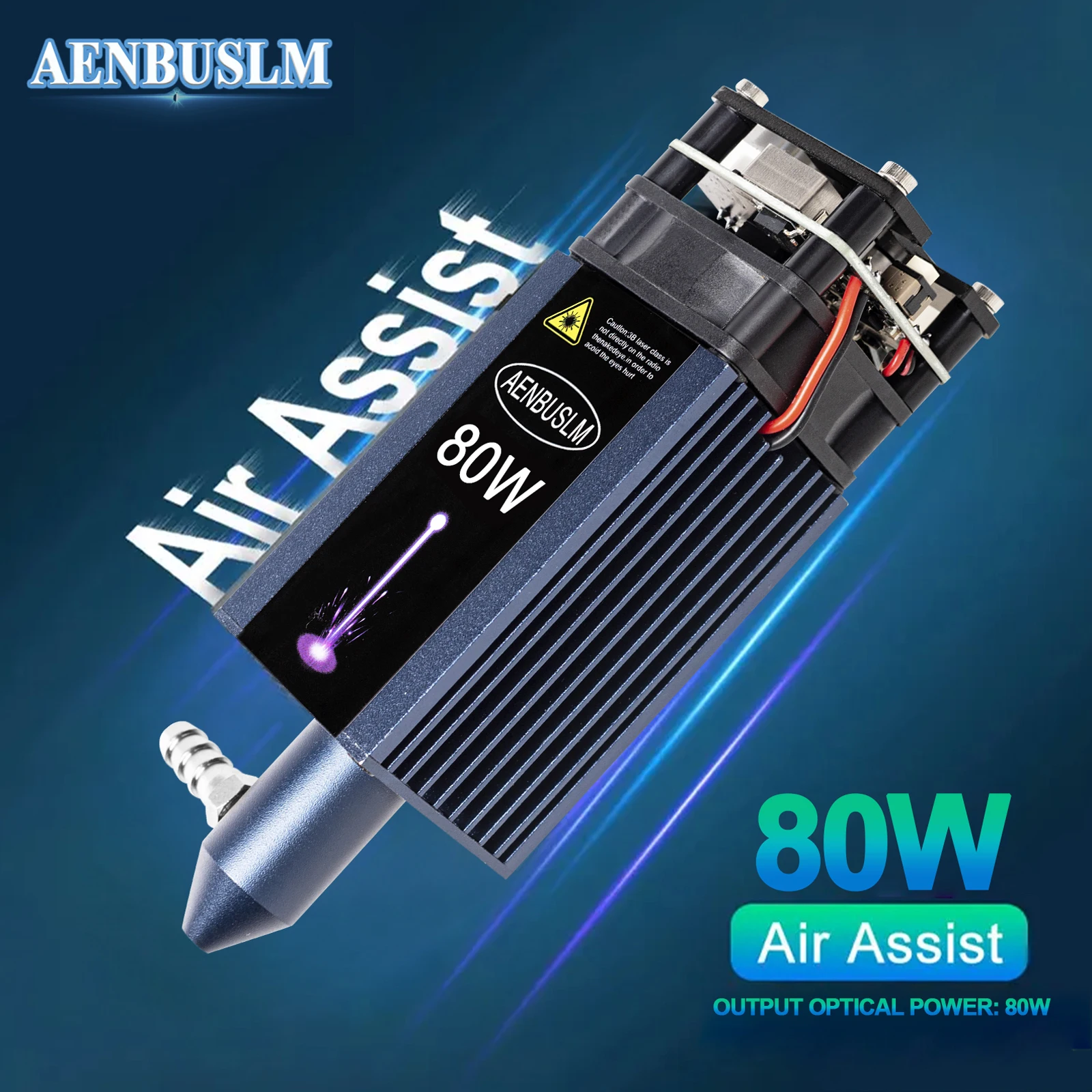 Aeornalm 40w 80w módulo de laser cabeça laser cnc gravador a laser 450nm bocal luz azul máquina corte a laser diy ferramentas para trabalhar madeira