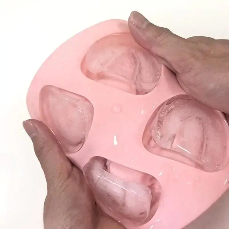 4 Hole Denture Teeth Shaped Mold Silicone Ice Tray DIY Ice Cream Mould Funny Gag Gift For Dentist Seniors