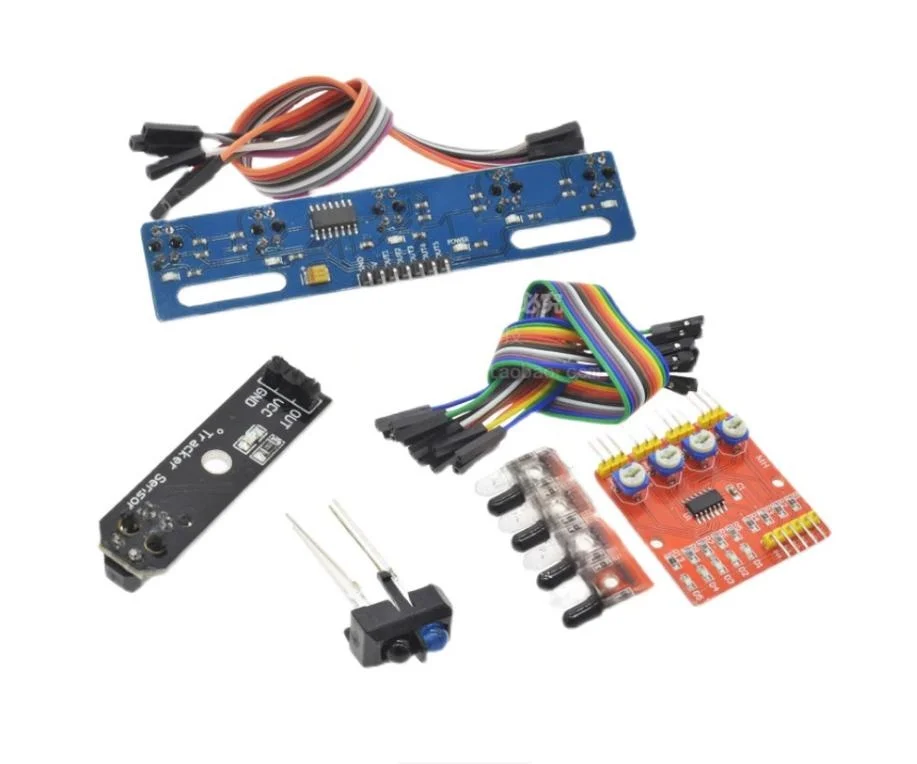 Infrared tracking, obstacle avoidance sensor module, photoelectric reflector pair,  switch board, intelligent vehicle