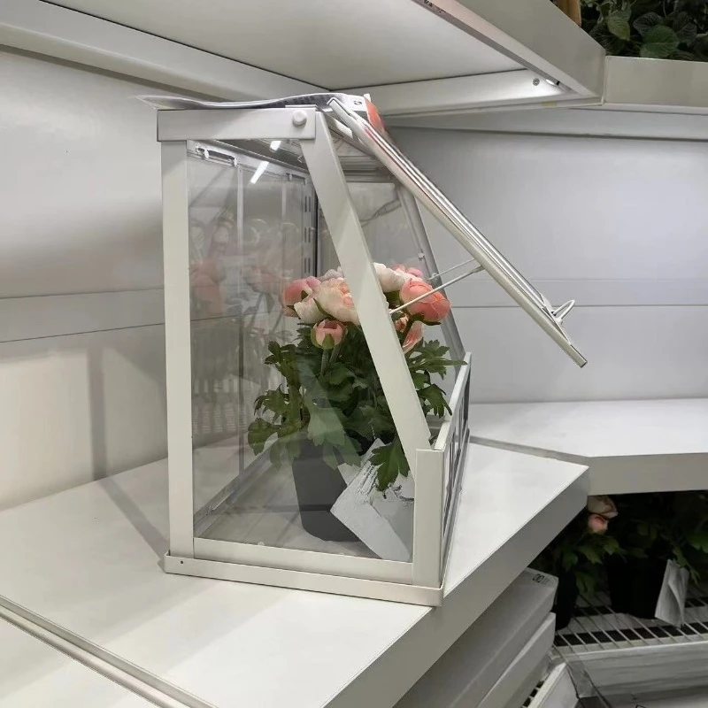 Plastic greenhouse cover white flower room insulation potted plant display cover box