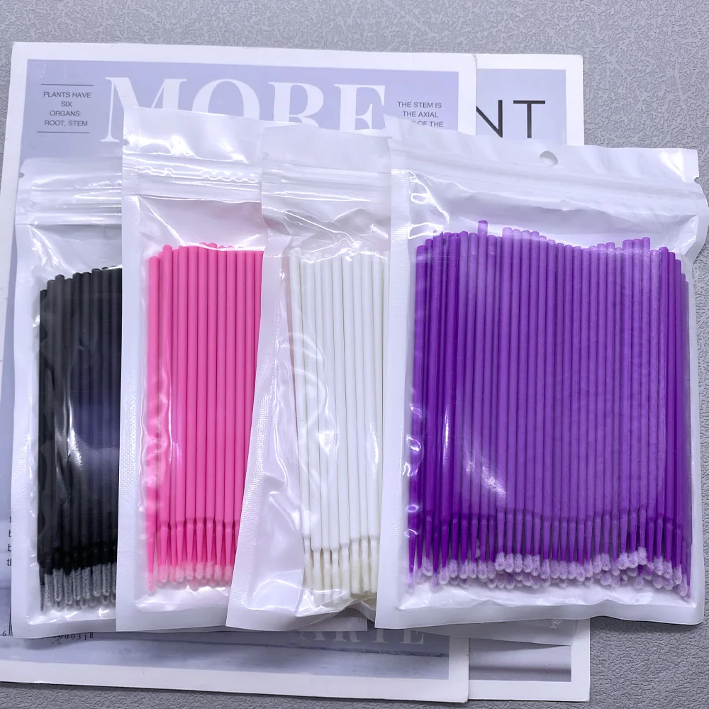 100/400 قطعة فرشاة صغيرة المتاح لاش إزالة مسحة فرشاة صغيرة عصي الماسكارا قضيب رمش تمديد ماكياج فرش أدوات #6