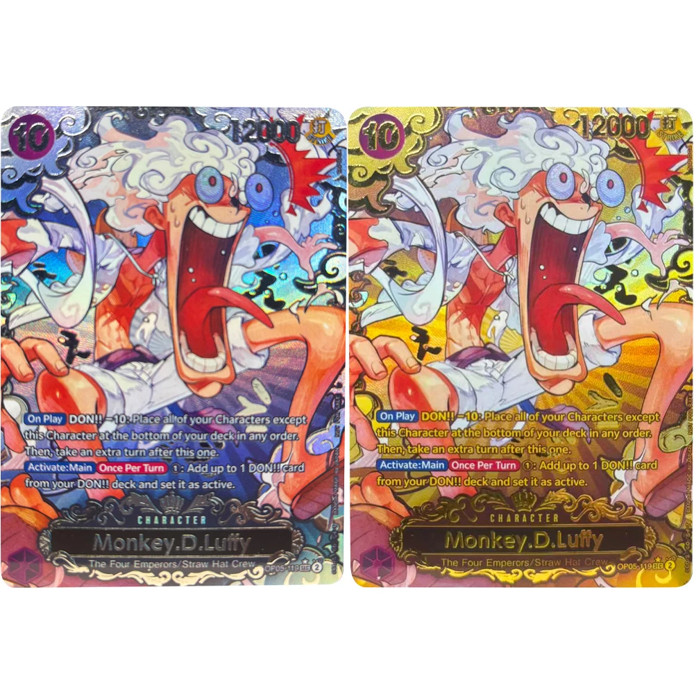 Коллекционные карточки ONE PIECE: Monkey.D.Luffy OP05-119, Команда Соломенной Шляпы, DIY, Высококачественные самодельные игровые аниме-карточки, подарок, игрушка