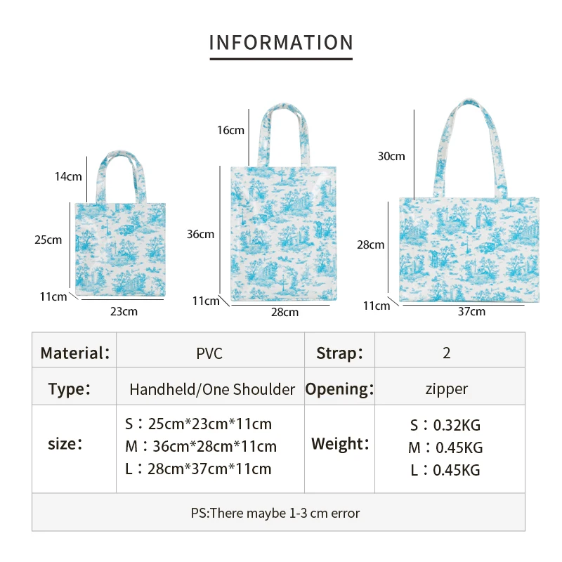 Waterproof PVC Shopping Tote Bags Eco Friendly Reusable Large Shopper Bag Women Top Handle Handbags Female Jelly Shoulder Bags