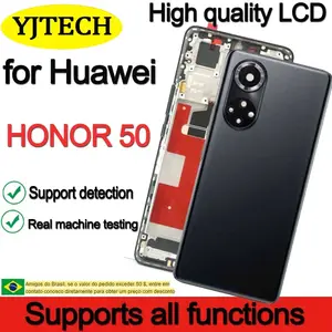 Bilashmart Supports all functions OLED 6.57'' Replacement Huawei Honor 50 LCD Display NTH AN00 NTH NX9 Touch Screen with Back Glass