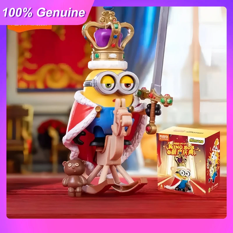 

100%Genuine Blokees Blockman Minions Cute And Cool Version Blind Box Series 1 Cute Transformation Celebration Desktop Ornament