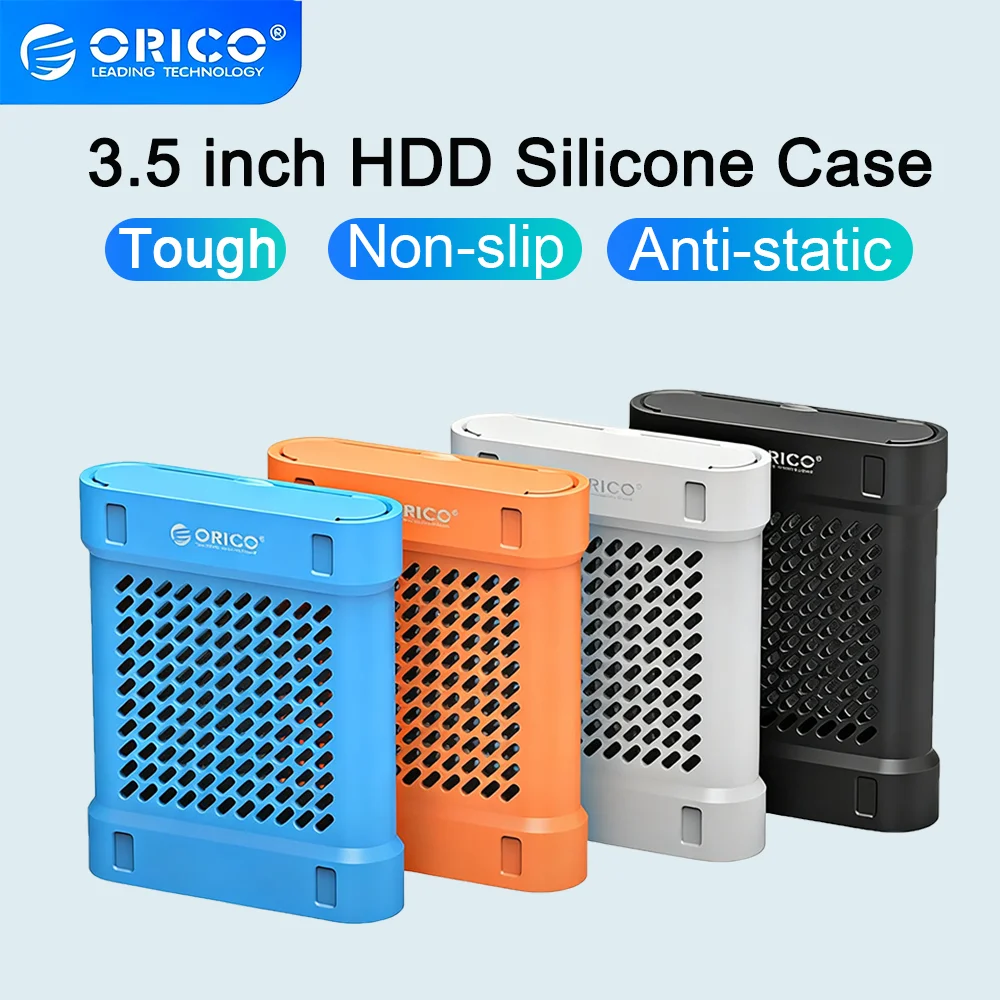 ORICO 2.5 3.5 inch Hard Drive Protective Case Shockproof Solid Silicone Cover for External HDD SSD Storage Box PC Accessories